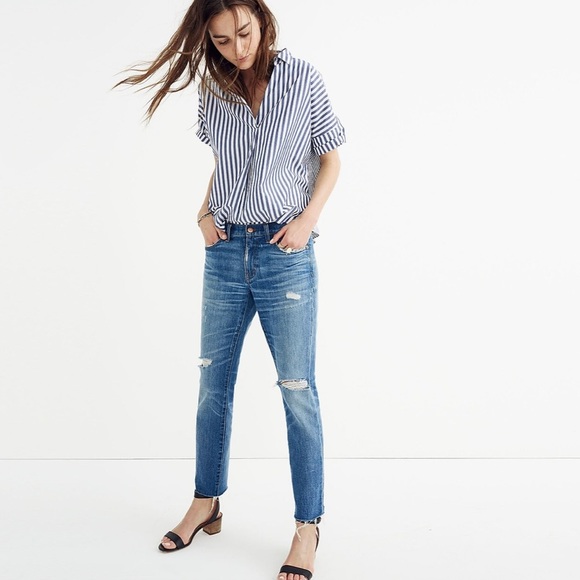 Madewell Denim - MADEWELL The Slim Boyjean: Raw-Hem Edition size 26